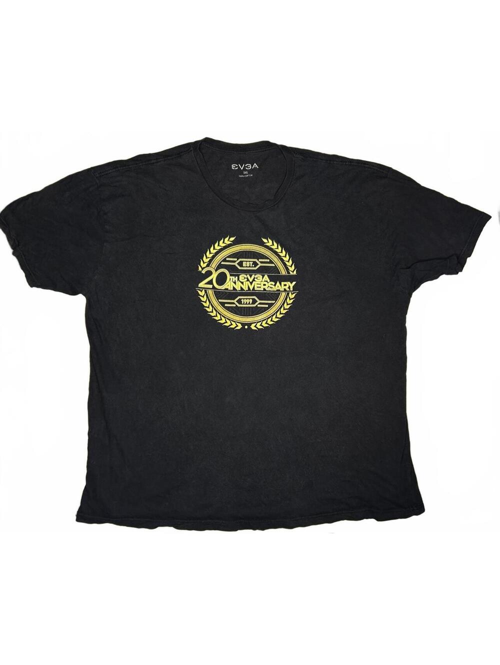 EVGA 20th Anniversary Black T-Shirt 3XL 100% Cotton